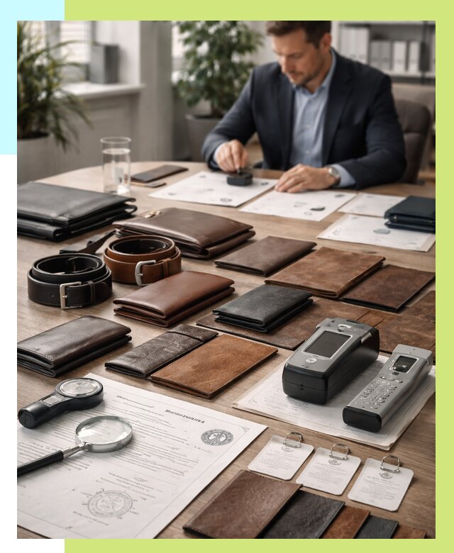 Сертификация кожаных изделий в Кохме от 12466 р. | Алешин-Кхм