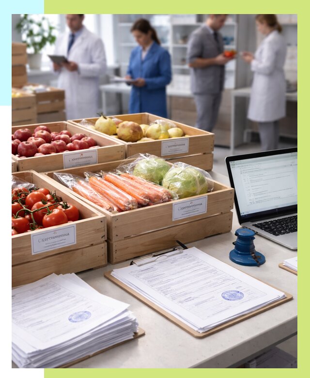 Сертификация овощей и фруктов в Кохме от 8830 р. | Алешин-Кхм