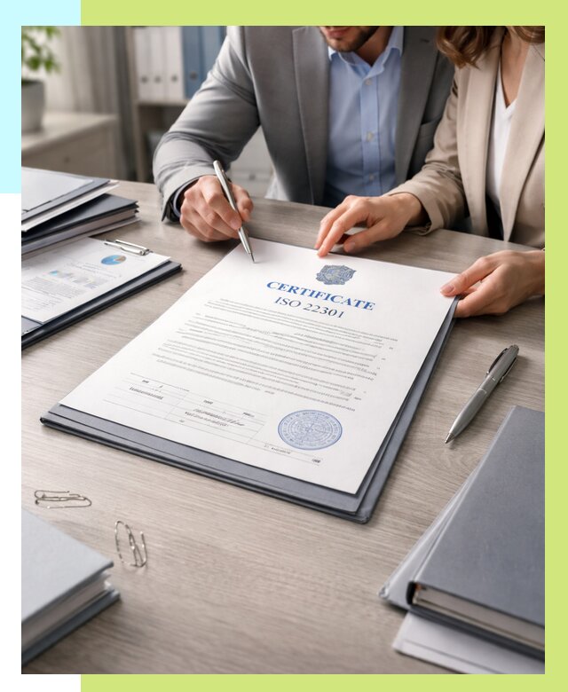 Сертификат ISO 22301 в Кохме от 46746 р. | Алешин-Кхм срочно
